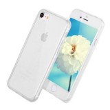 Husa iPhone X Fata Spate TPU Moale 360 Grade Protectie Completa, Transparenta, Alb