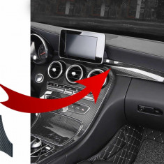 Trim Interior Consola Mercedes C-Class W205 (2014-2018) GLC X253 (2015-2018) Carbon Fiber Style LHD Performance AutoTuning