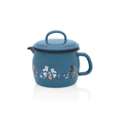 Cana cu cioc si capac Cooking Delight Metalac, email, 12cm, 1.3l