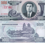 2002 , 5.000 won ( P-46bs.1 ) - Coreea de Nord - stare UNC SPECIMEN