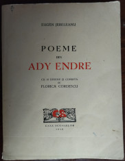 EUGEN JEBELEANU - POEME DIN ADY ENDRE (1948) [CU 10 DESENE DE FLORICA CORDESCU] foto