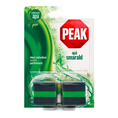 Odorizant pentru bazin toaleta Peak WC Apa Smarald, pin, 2 x 50 g foto