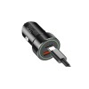 Incarcator auto XO TZ11, USB/USB-C, Quick Charge 3.0, Power Delivery 20W, Cablu USB-C/Lightning inclus, Negru