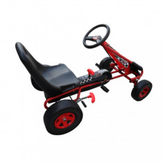 Kart copii cu pedale si scaun reglabil Rosu