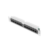 Panou de conexiuni Lanberg Cat. 5e, 12 porturi, 1U, 10&rdquo;, gri