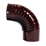 Cot soba pe lemne 90&deg; &Oslash;120 mm, maro emailat &ndash; Micul Fermier