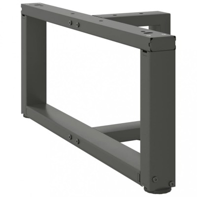 vidaXL Picioare pentru măsuță de cafea &amp;icirc;n formă de T, 2 buc., antracit, 60x25x(30-31) cm, oțel 4013014 foto