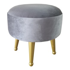 Taburet Laholm 40x40cm auriu / gri [en.casa] HausGarden Leisure foto