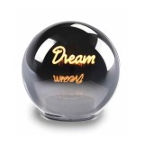 Sfera decorativa sticla gri cu led Dream &Oslash; 12 cm x 10,5 H