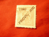 Timbru Portugalia 1892 ,Rege Luis I ,25 reis supratipar 1893 Provisorio ,stamp.