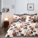 Lenjerie pat dublu,bumbac finet,6 piese,cearceaf normal 220x240cm, cearceaf pilota 200x220cm, 2 fete de perna 50x70, 2 fete de perna 70x70-M348