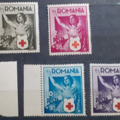 Romania 1941 Lp 145 Crucea Rosie serie 5v.nestampilata