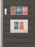 ROMANIA 1943 LP 154 I LP 154 II CONSILIUL DE PATRONAJ SERIE + COLITA NEDANTELATA MNH NESTAMPILATE