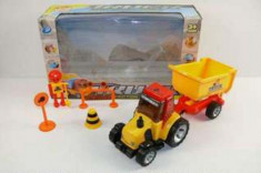 Jucarie Set tractor cu remorca si accesorii 2461G, Multicolor foto