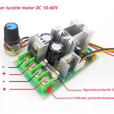 Regulator variator controler turatie motor 12V 24V 48V 60V 20A HHO