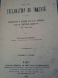 De la declaration de volonte Raymond Saleilles 1929