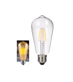 Bec Vintage LED E27 ST64 4W 185-240V (Edison retro)-Culoare Alb cald