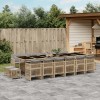 VidaXL Set mobilier grădină cu perne, 17 piese bej combinat poliratan 3211008