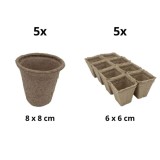 Set 3 Ghiveci de Plantat și Plăci de Germinare