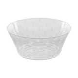 Bol din plastic transparent cu model dungi, &Oslash;20x8 cm, CMCLASS