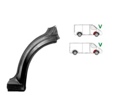 Segment reparatie aripa fata exterior fata VW Transporter (T4)/Caravelle/Multivan, 07.1990-03.2003, partea dreapta, spate; metal; exterior element,