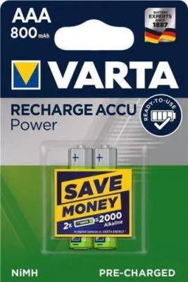 Set acumulatori R3 AAA 800mAh Ready2Use 2buc/blister Varta foto