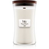 Woodwick Linen lum&acirc;nare parfumată cu fitil din lemn 609.5 g