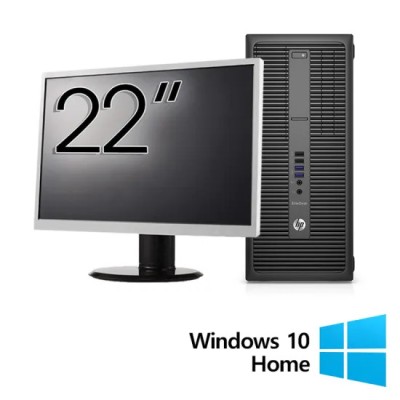 Pachet Calculator Refurbished HP 800 G2 Tower, Intel Core i5-6500 3.20GHz, 16GB DDR4, 512GB SSD + Monitor 22 Inch + Windows 10 Home foto