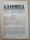 gandirea nr.3/1992-revista legionara-radu gyr,nichifor crainic,aresnie boca