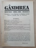 Gandirea nr.3/1992-revista legionara-radu gyr,nichifor crainic,aresnie boca