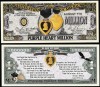 !!! SUA = FANTASY NOTE - DECORATIA PURPLE HEART - 2022 - UNC / VARIANTA NOUA