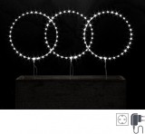 Decoratiune luminoasa 105 microleduri albe 35 cm