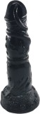 Dildo Lorr cu Ventuza, PVC, Negru, 20 cm, Passion Labs