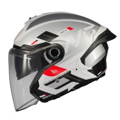 Casca open face pentru scuter - motocicleta MT Cosmo SV Silence A2 gri lucios (ochelari soare integrati) XS (53/54cm)