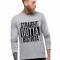 Bluza barbati gri cu text negru - Straight Outta Bistrita - XL