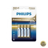 Baterie Philips Premium Alkaline AAA / LR3 Set 4 bucati Phil-LR03M4B/10