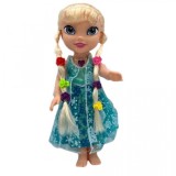Papusa Elsa cu muzica, lumina in codite, accesorii de par, oglinda si perie, 34