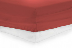 Cearceaf de pat cu elastic Heinner HR-ZSHEET-180RED, 180X200 cm, bumbac, rosu foto