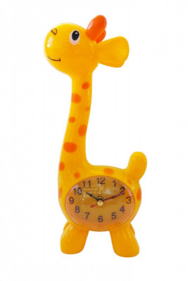 Ceas de masa in forma de Girafa, Galben, 23 cm, 1484GG foto