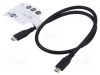 Cablu USB 4.0 USB C 0,5m negru 40Gbps Goobay