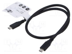 Cablu USB 4.0 USB C 0,5m negru 40Gbps Goobay