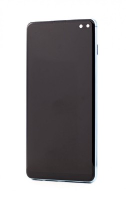 LCD Samsung Galaxy S10+, G975, Albastru + Rama, foto