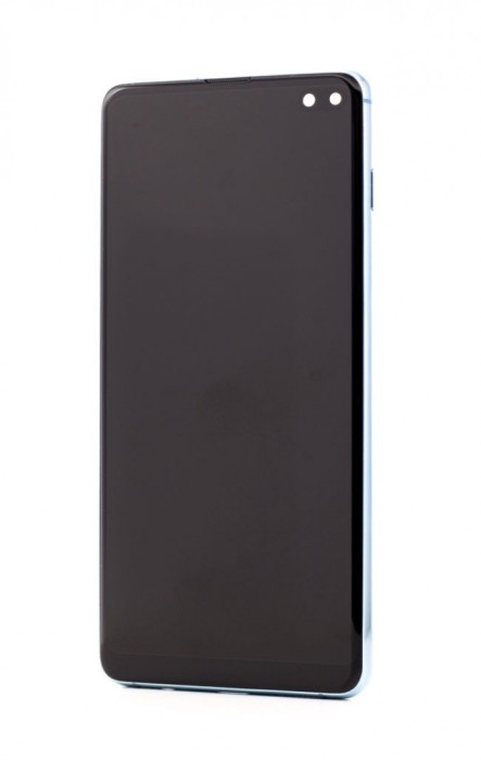 LCD Samsung Galaxy S10+, G975, Albastru + Rama,