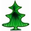 Bradut Luminos Craciun cu Efect Tunel Infinit, 56 LED-uri Verde, 22cm - Decoratiune Interioara de Sarbatori