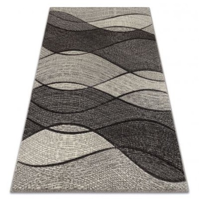 Covor Feel 5675/16811 Valuri gri si antracit si crem, 80x150 cm foto