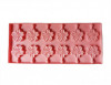 Forma silicon 12 cavitati, Flori, Acadele din ciocolata sau Acadele din zahar, Roz, 26 cm, 294COF