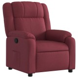 Fotoliu rabatabil, rosu vin, material textil