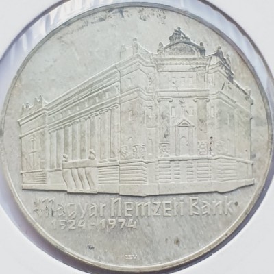 548 Ungaria 50 Forint 1974 Anniversary of National Bank km 601 argint foto