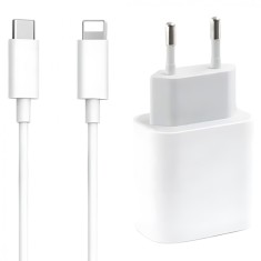 Incarcator S DEPOT&reg;, compatibil cu iPhone 14/13/12/11/Pro/Pro Max/iPad/AirPods, cablu de date Lightning, Fast charge 20W