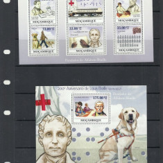 Mozambic 2009 – CAINI LABRADOR, CRUCEA ROSIE, BRAILLE, BLOC SI COLITA MNH, SD136